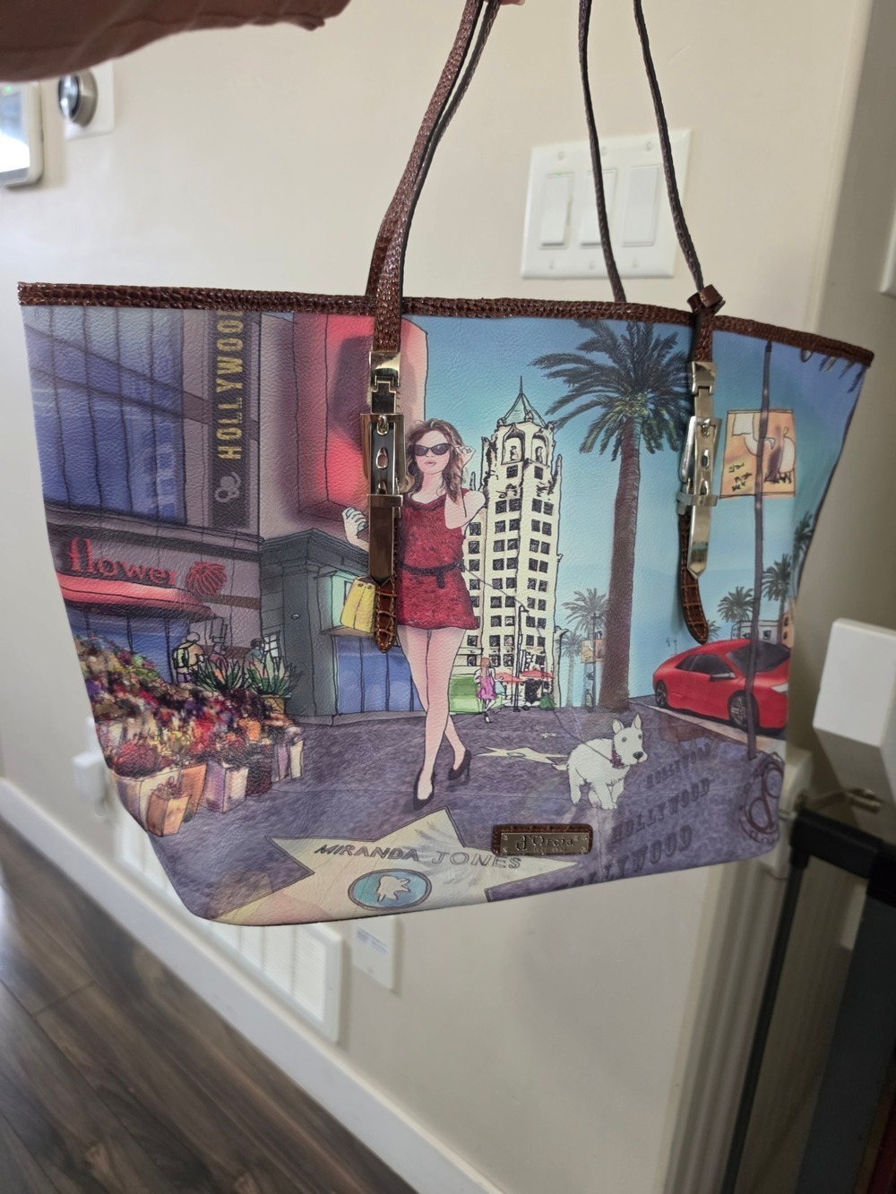 City-Print Tote Bag in Multicolor